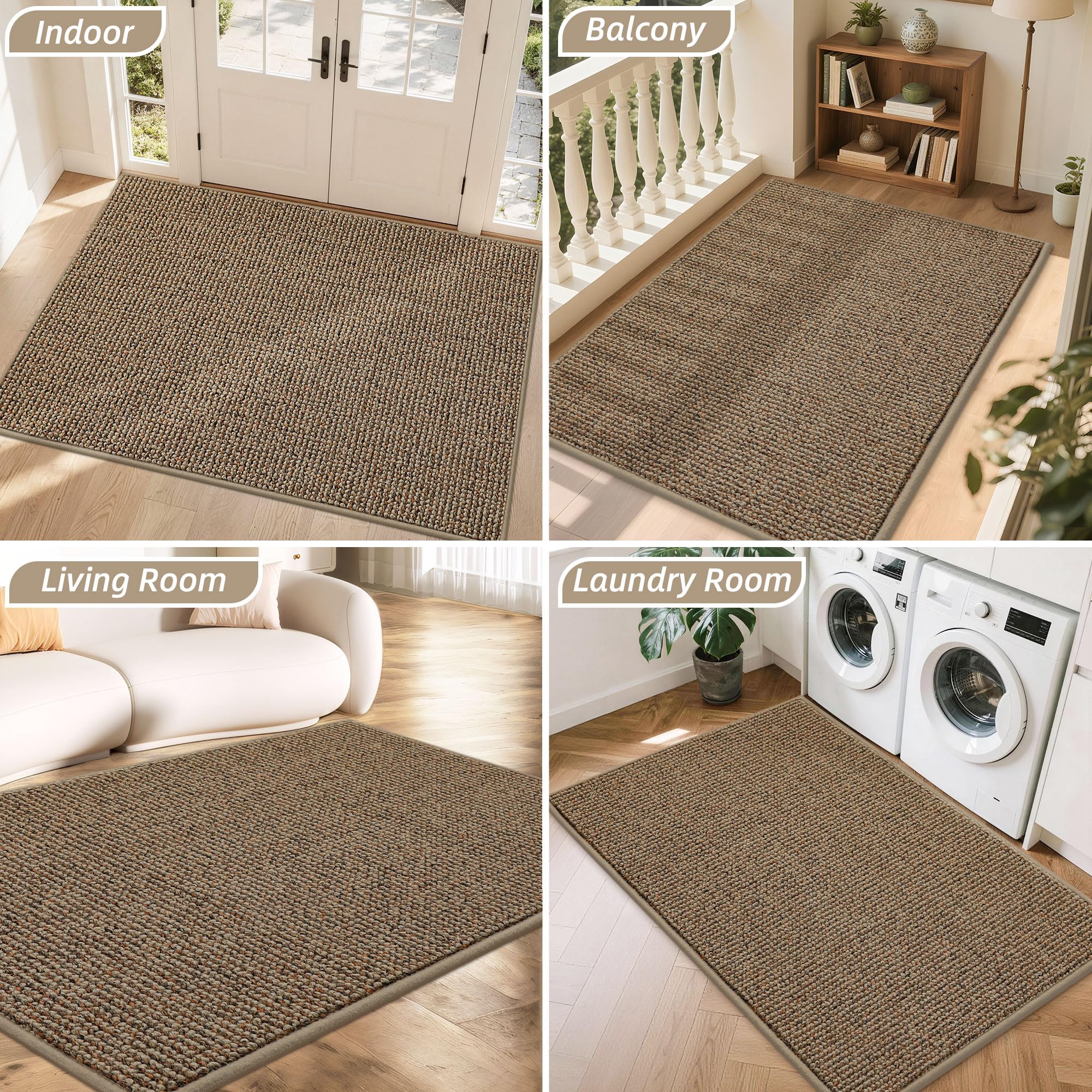 BEQHAUSE Dirt Trapper Door Mat in outdoor setting