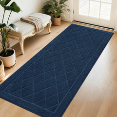 BEQHAUSE Dirt Trapper Door Mat navy blue front view