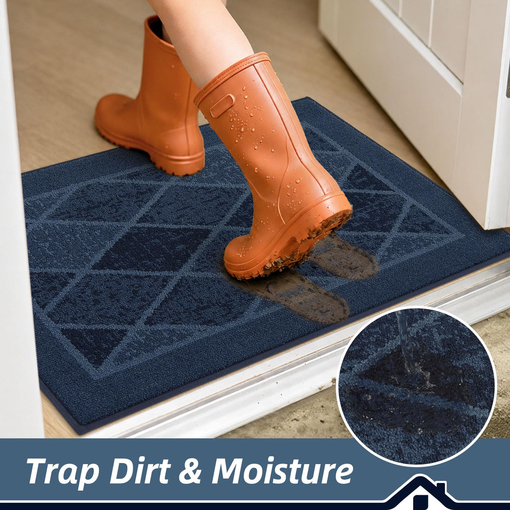 BEQHAUSE Dirt Trapper Door Mat non-slip backing detail
