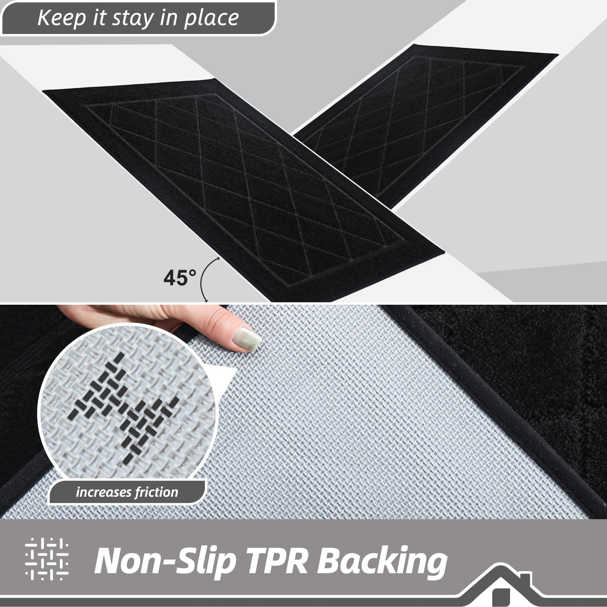 BEQHAUSE Dirt Trapper Door Mat rolled packaging view