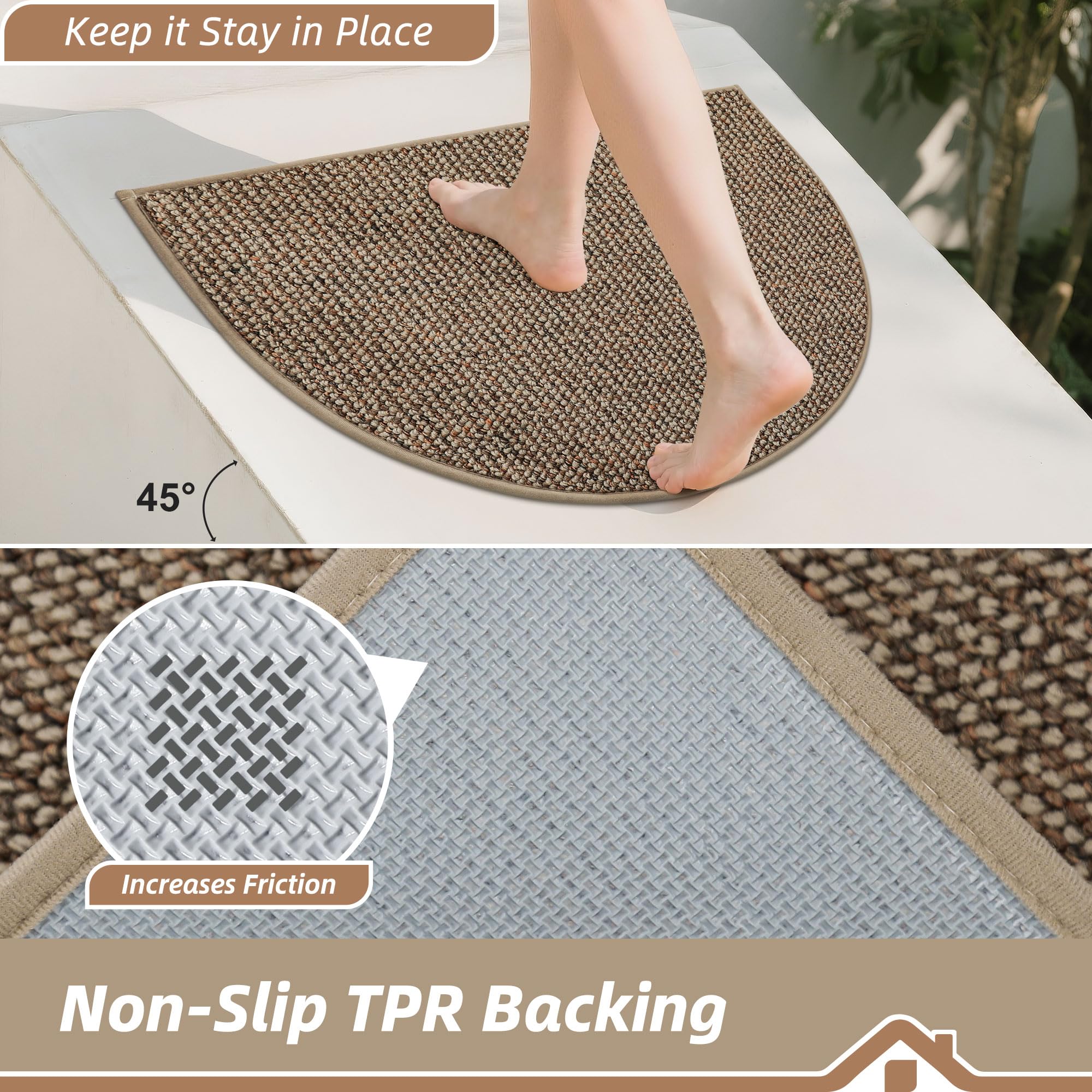 BEQHAUSE Dirt Trapper Door Mat rolled up for storage