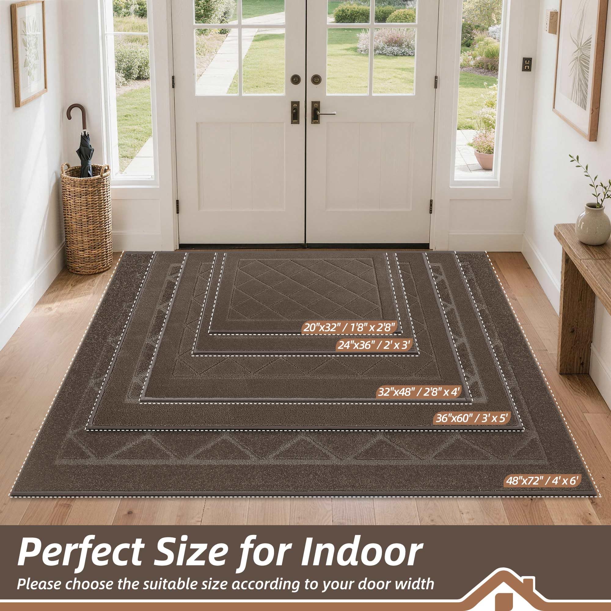 BEQHAUSE Dirt Trapper Door Mat showing geometric pattern