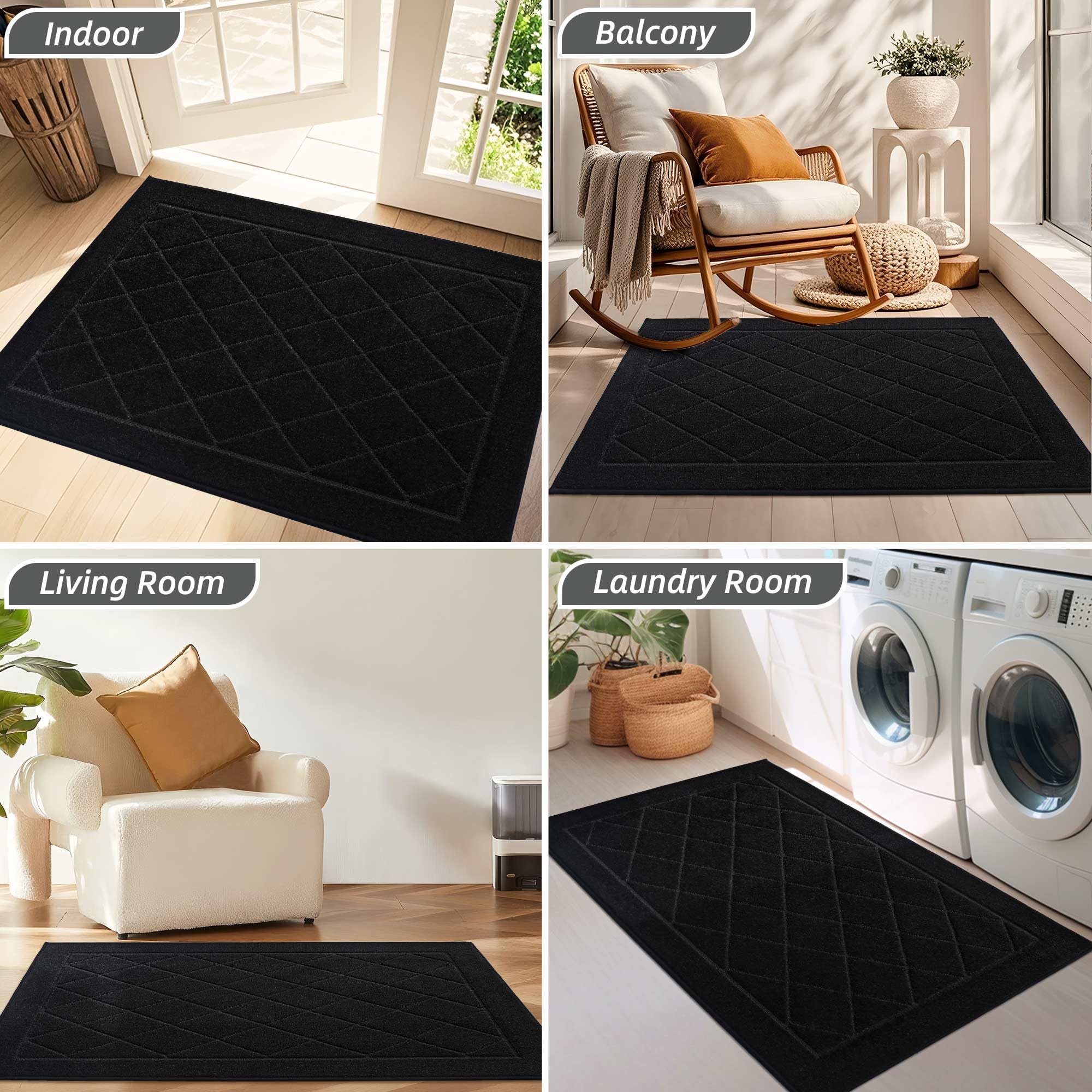 BEQHAUSE Dirt Trapper Door Mat showing moisture absorption