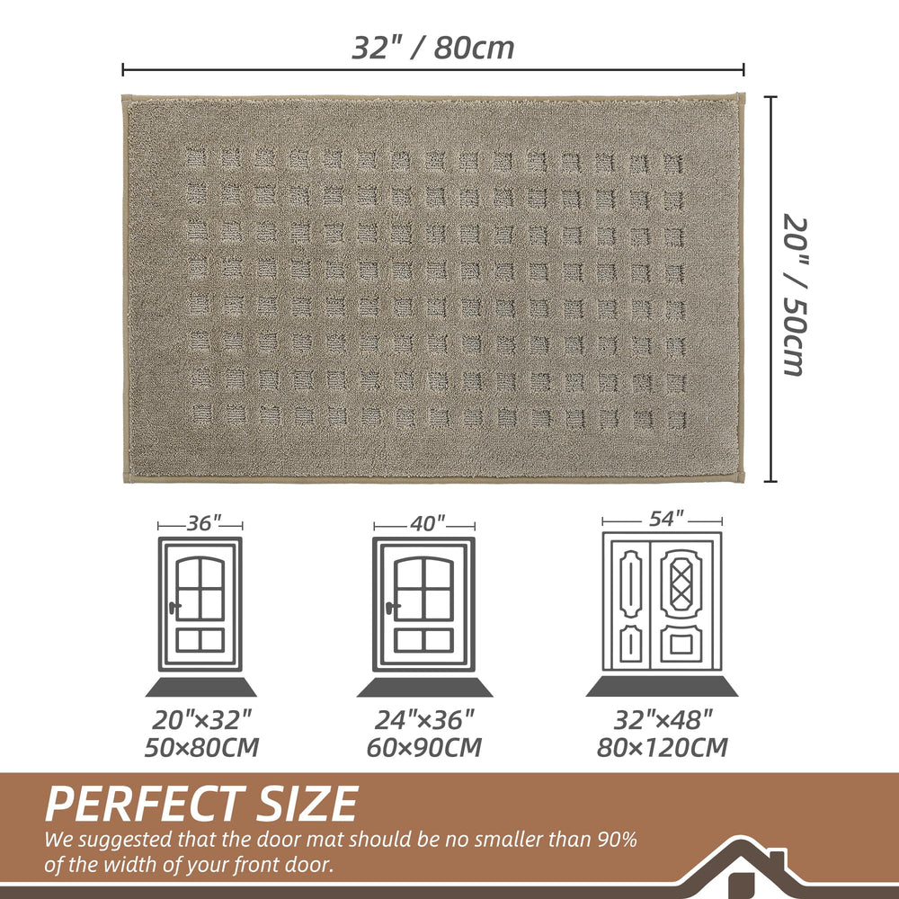 BEQHAUSE Dirt Trapper Door Mat showing waffle pattern