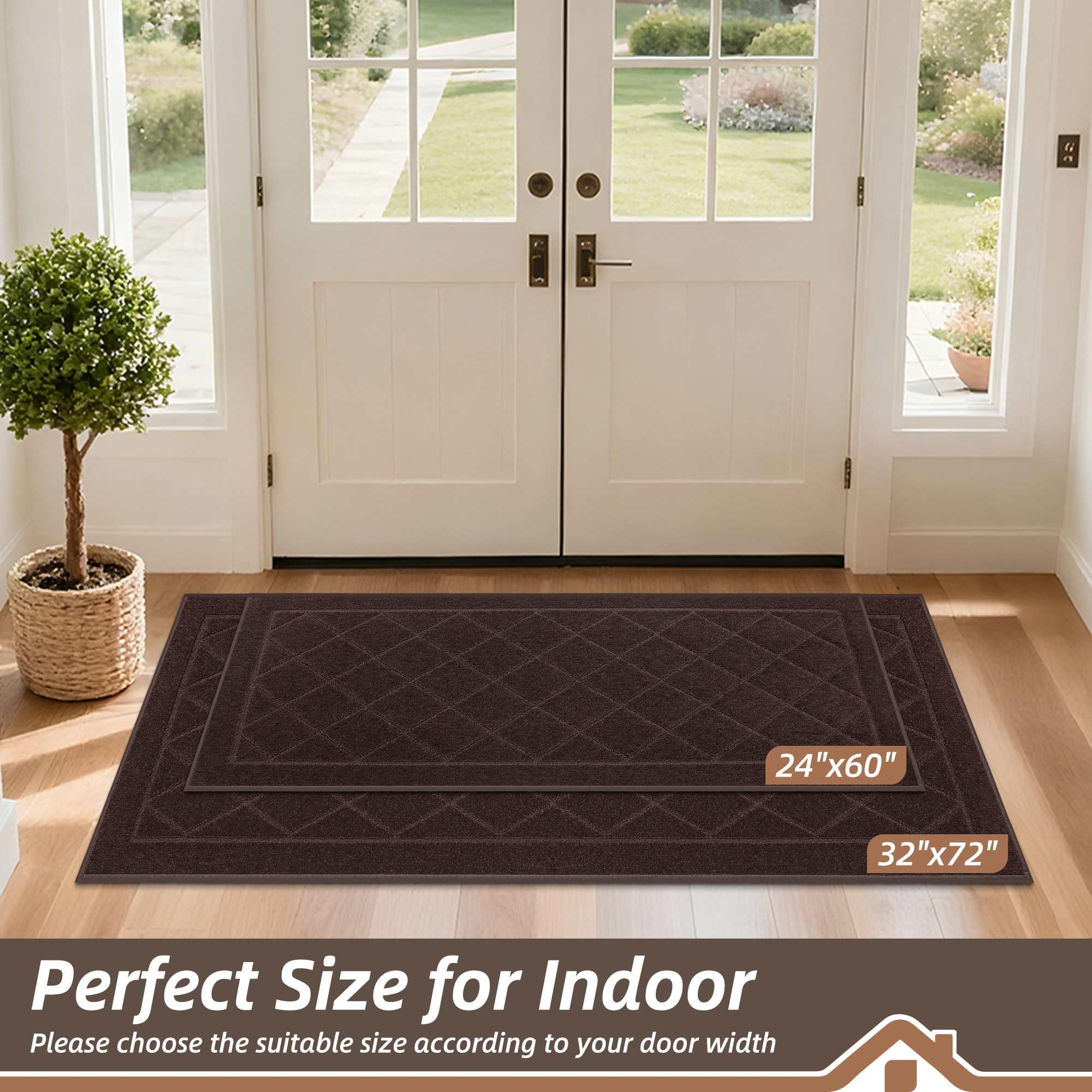 BEQHAUSE Dirt Trapper Door Mat side view showing low-profile design
