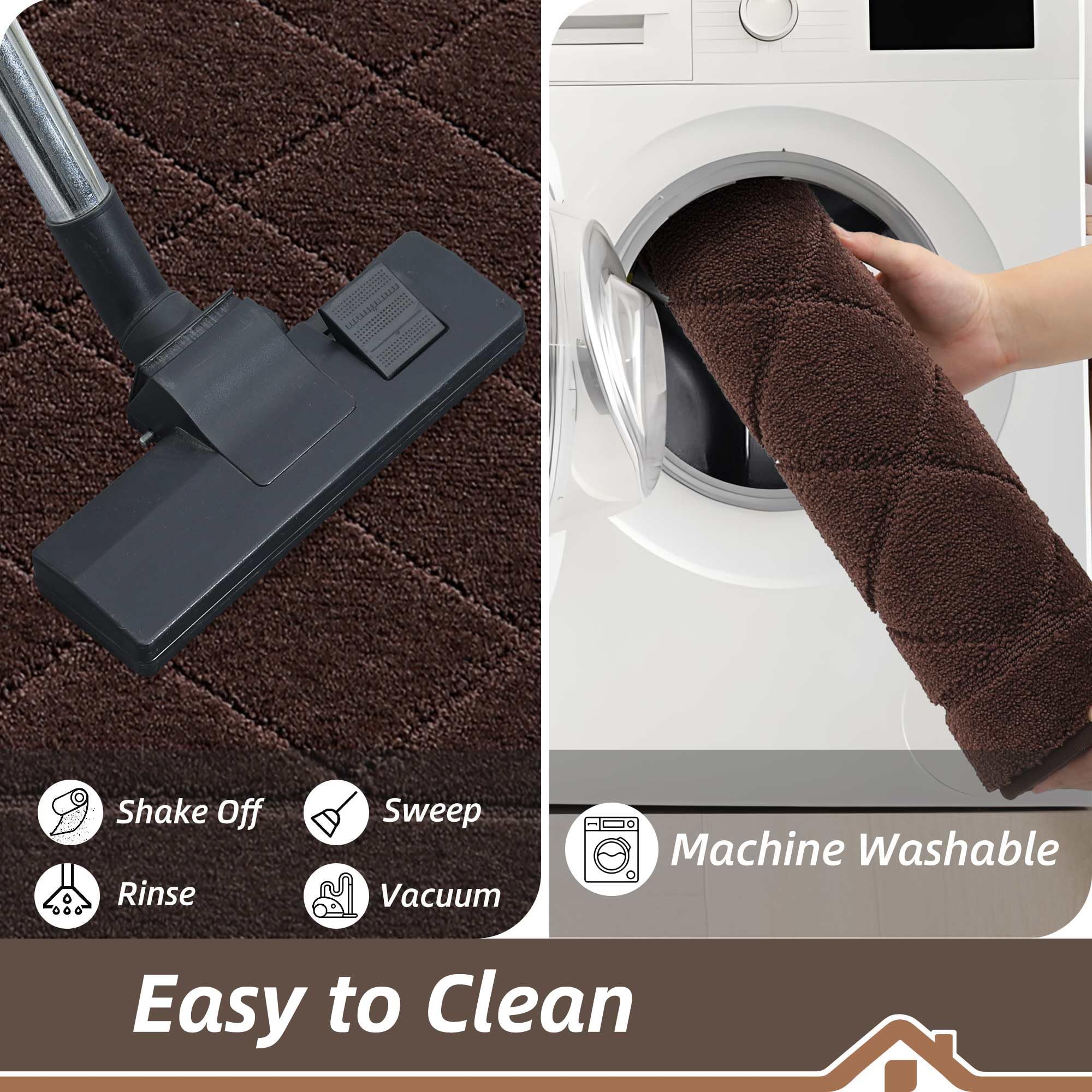 BEQHAUSE Dirt Trapper Door Mat with creases visible