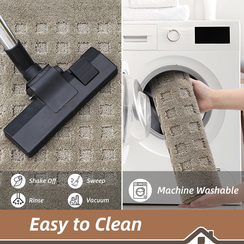 BEQHAUSE door mat beige cleaning process