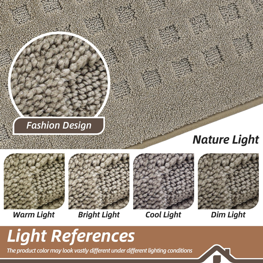 BEQHAUSE door mat beige in outdoor setting