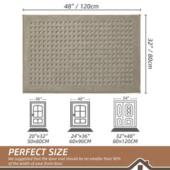 BEQHAUSE door mat beige with waffle pattern