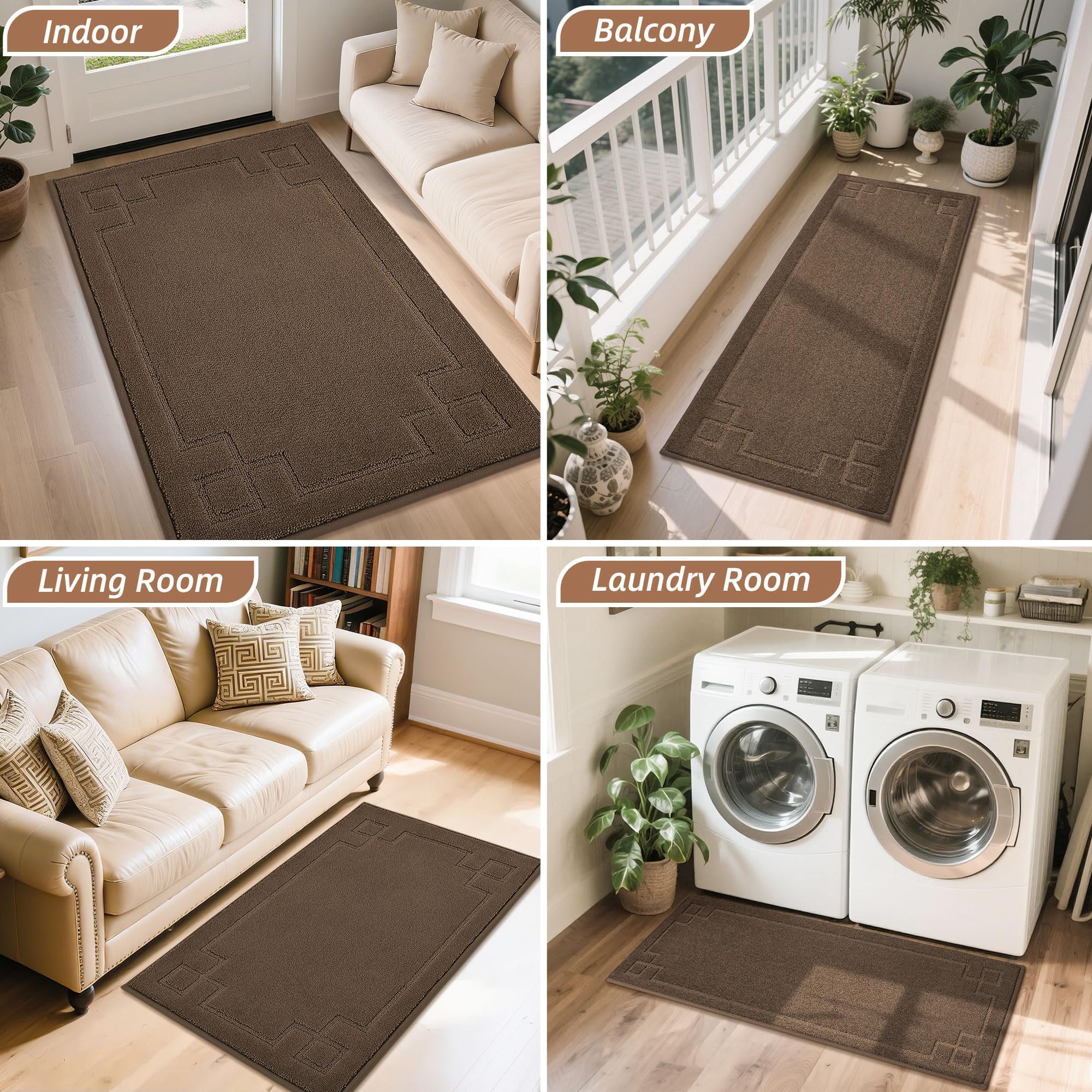 BEQHAUSE door mat in a snowy outdoor setting
