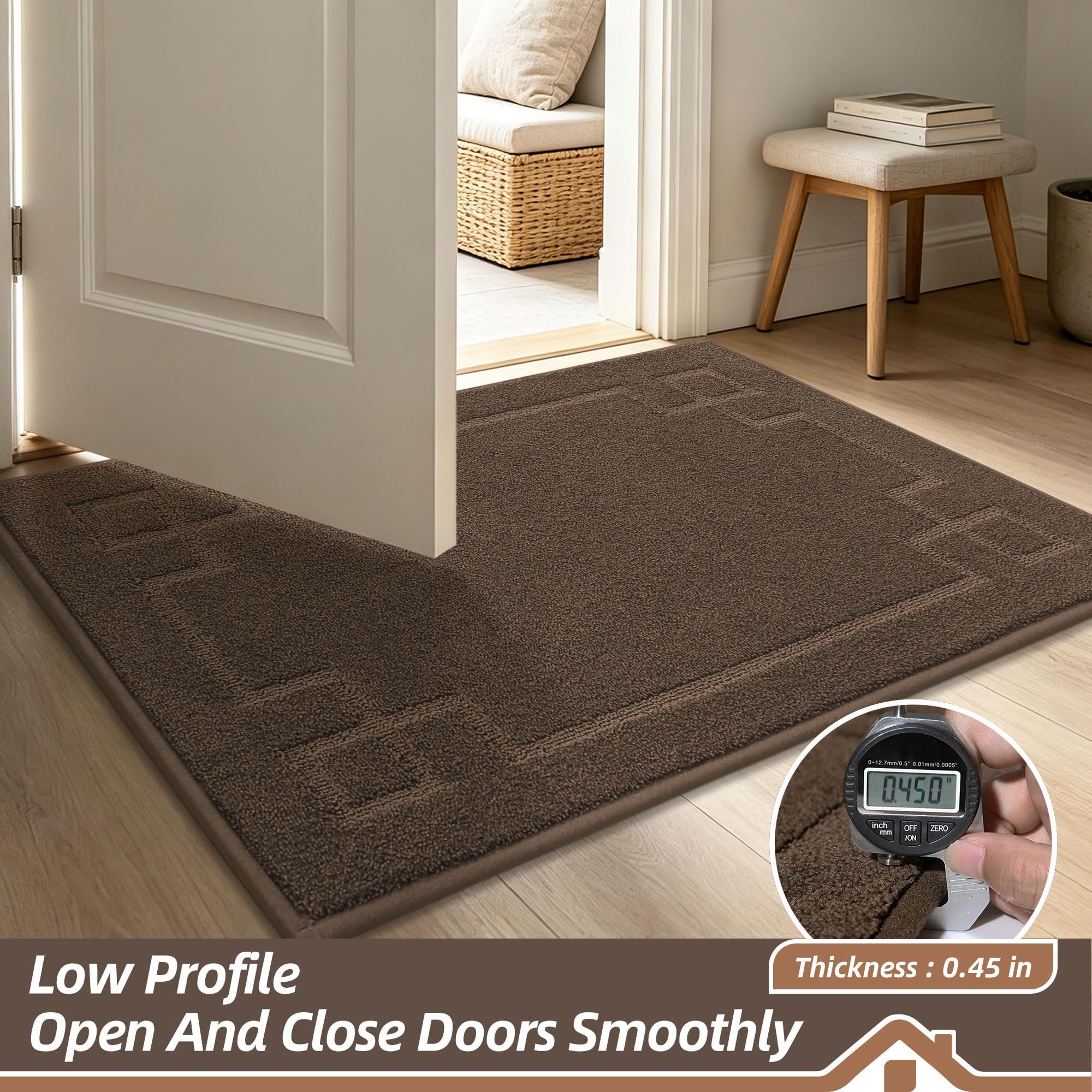 BEQHAUSE door mat in an entryway setting