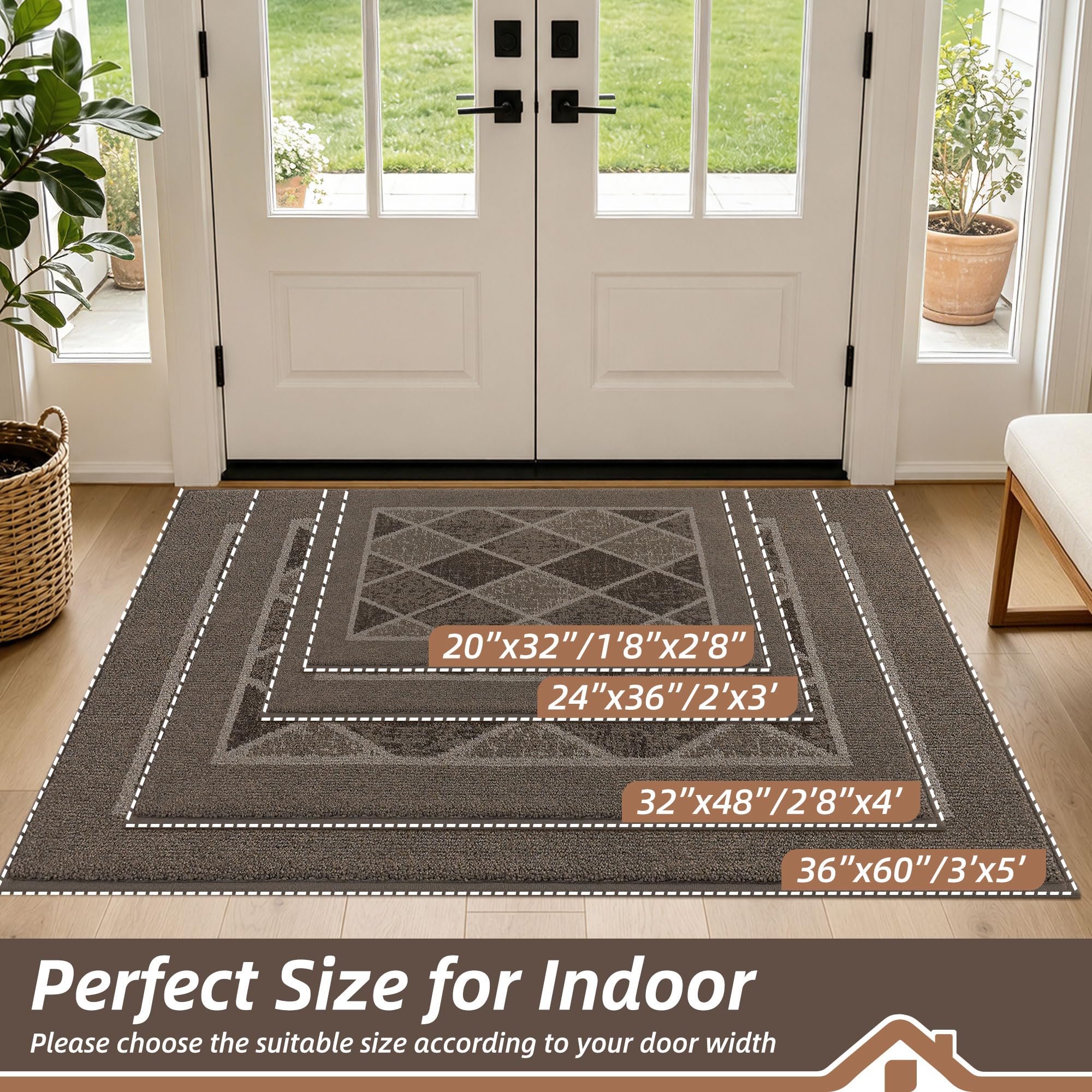 BEQHAUSE Door Mat low profile design side view
