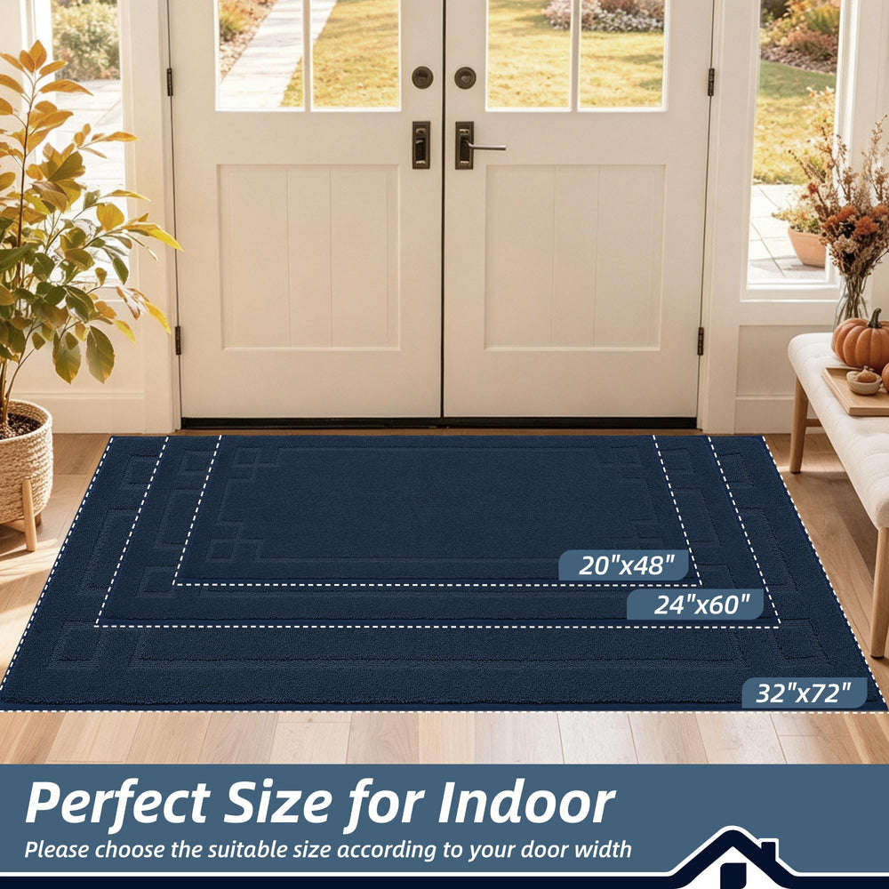 BEQHAUSE Door Mat non-slip backing close-up