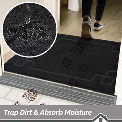 BEQHAUSE Door Mat non-slip backing close-up