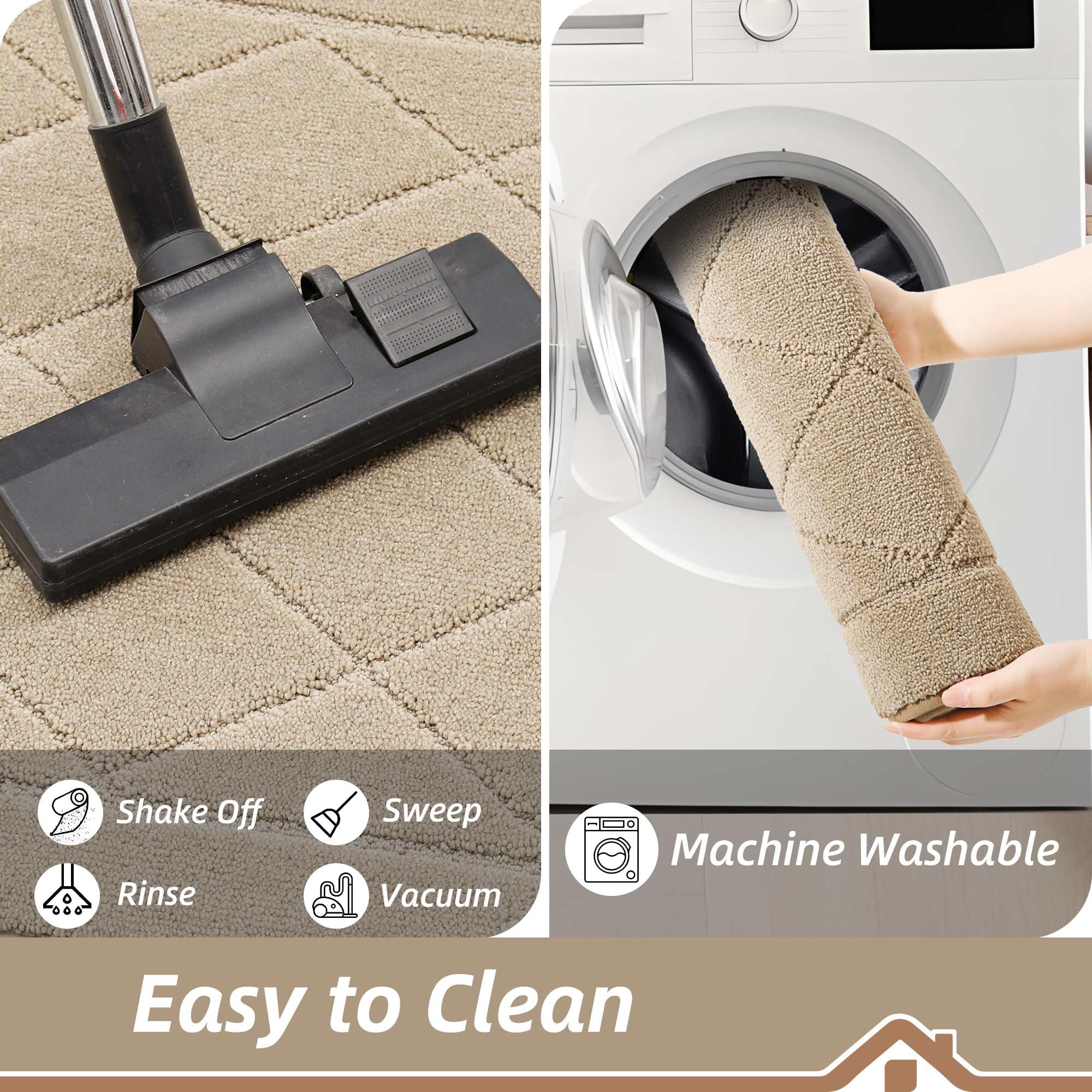 BEQHAUSE door mat rolled for packaging without creases