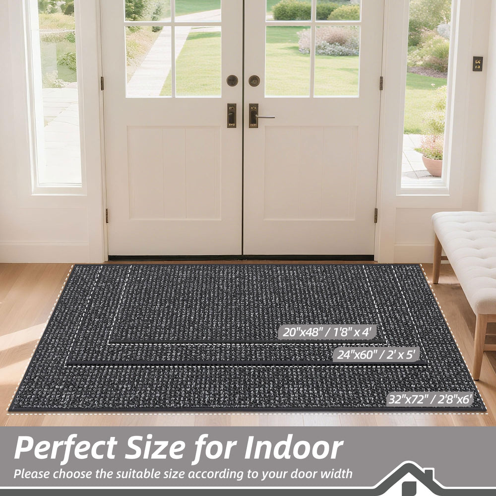 BEQHAUSE door mat showing non-slip backing