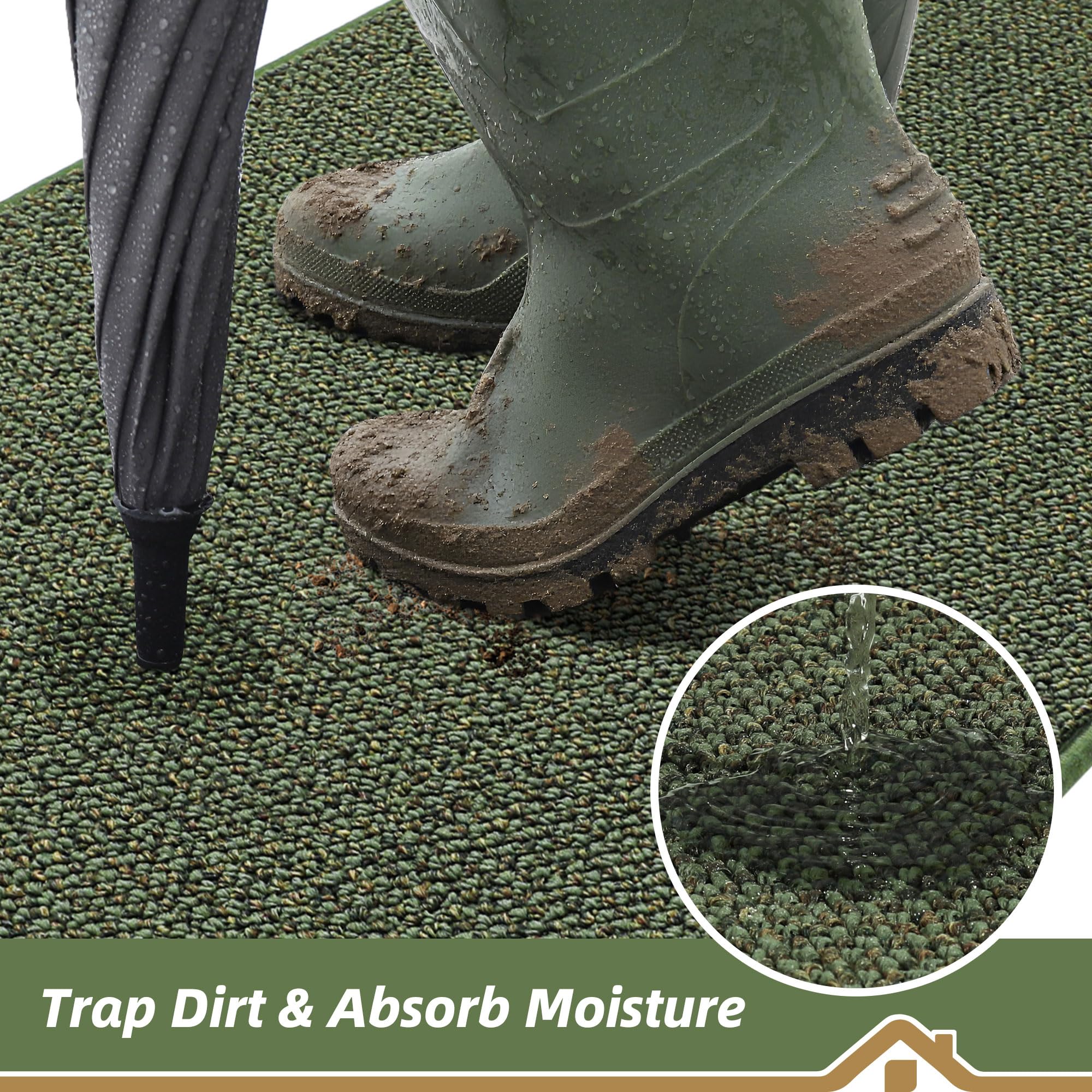 BEQHAUSE door mat showing non-slip backing
