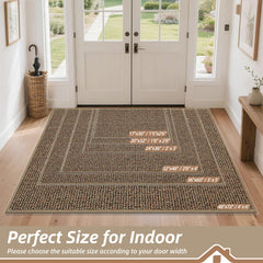 BEQHAUSE Door Mat side view showing non-slip backing