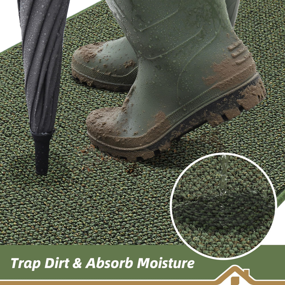 BEQHAUSE door mat with non-slip backing displayed on a clean floor