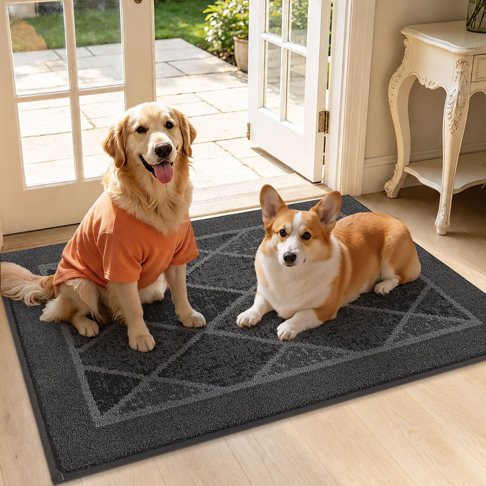 BEQHAUSE door mat with visible creases from packaging