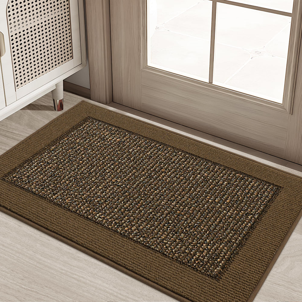 BEQHAUSE Indoor Door Mat 20 x 32 brown front view