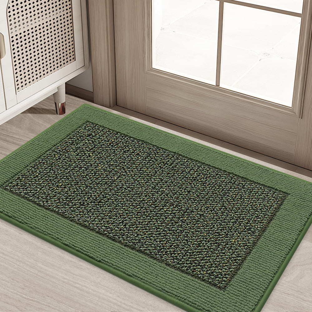BEQHAUSE Indoor Door Mat 20" x 32" green front view
