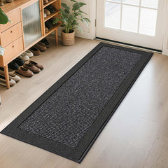 BEQHAUSE Indoor Door Mat 24 x 60 charcoal front view