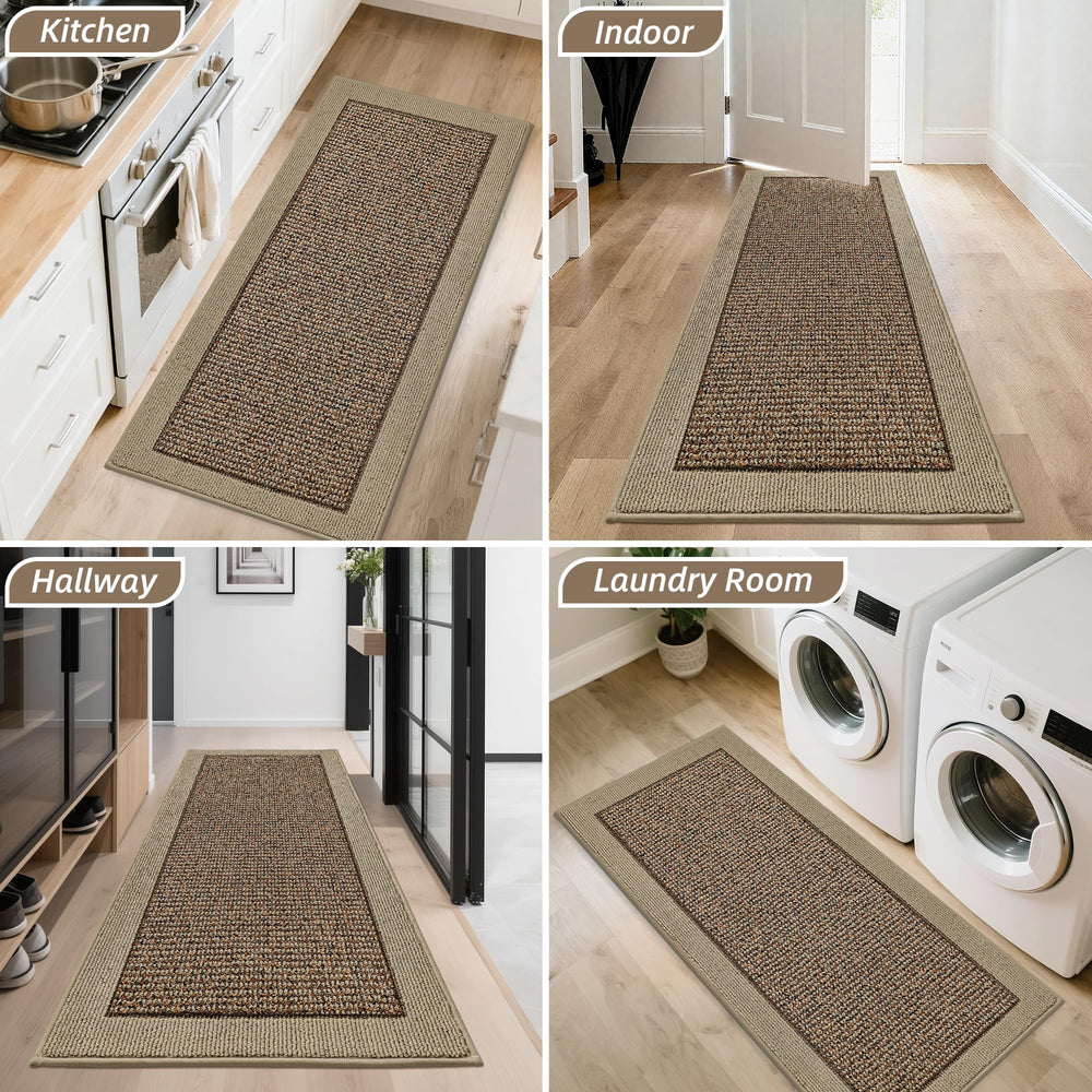 BEQHAUSE Indoor Door Mat 24" x 96" easy to clean surface