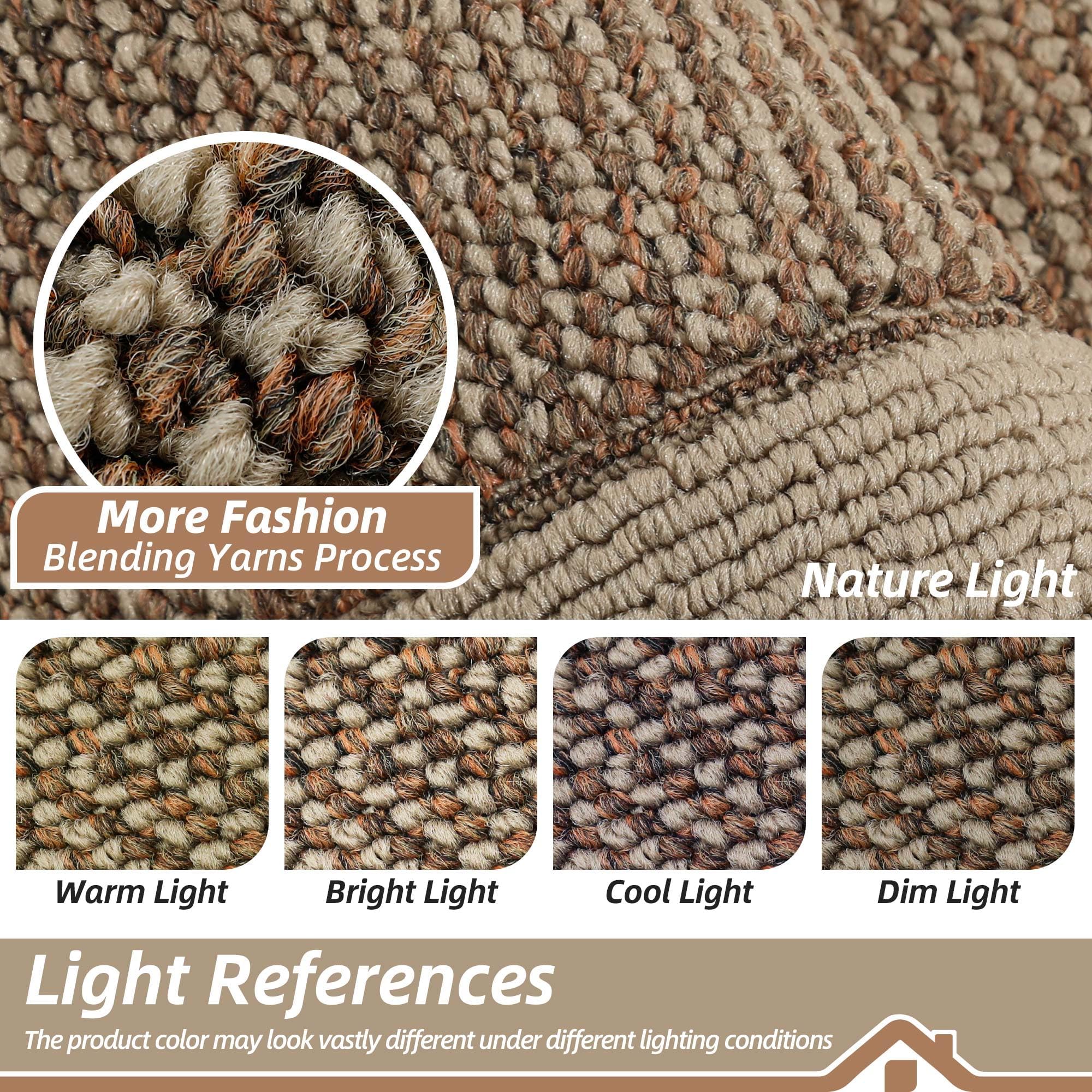 BEQHAUSE Indoor Door Mat 31" x 120" taupe in a stylish entryway