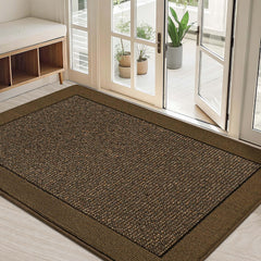 BEQHAUSE Indoor Door Mat 32" x 48" brown front view