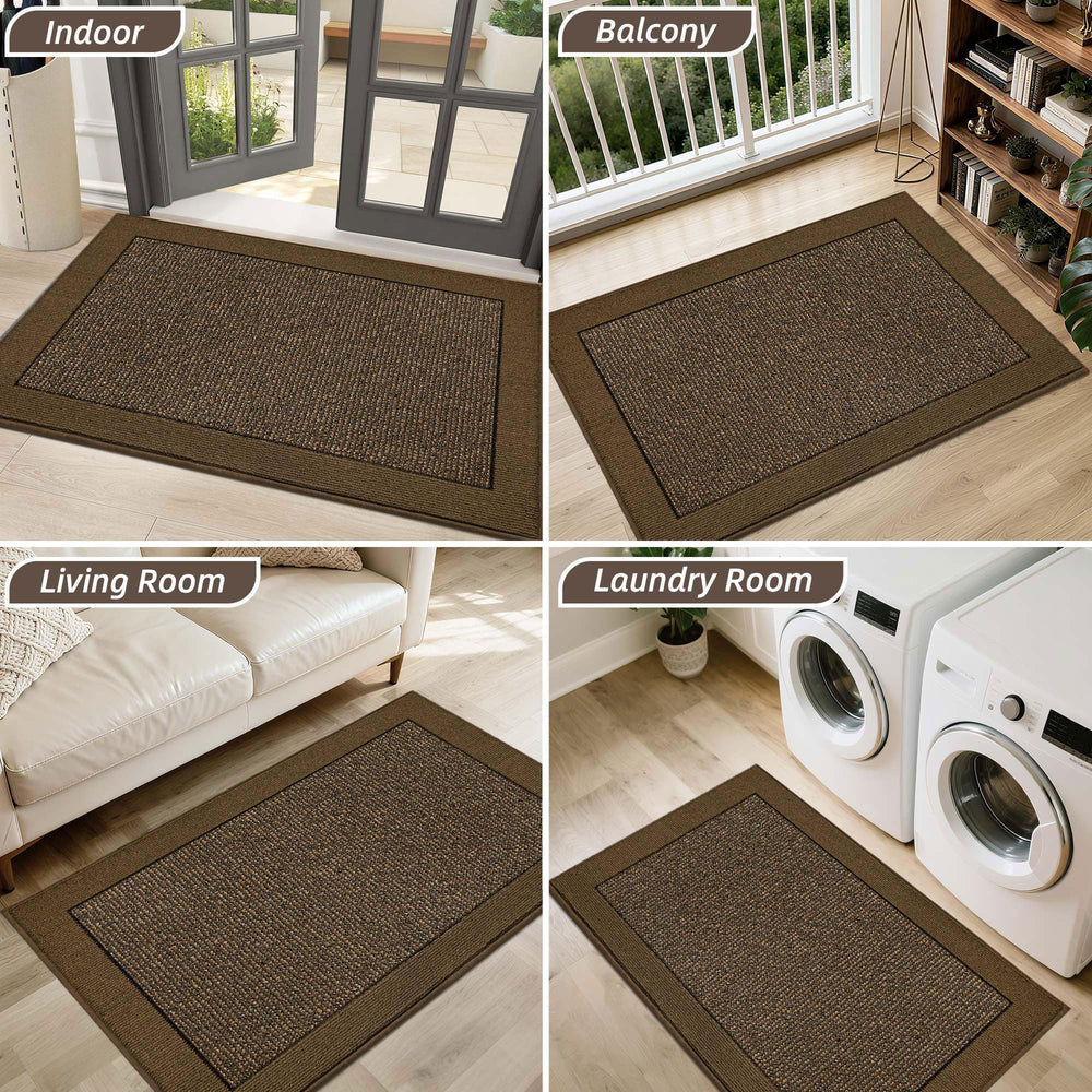 BEQHAUSE Indoor Door Mat 32" x 48" close-up of material