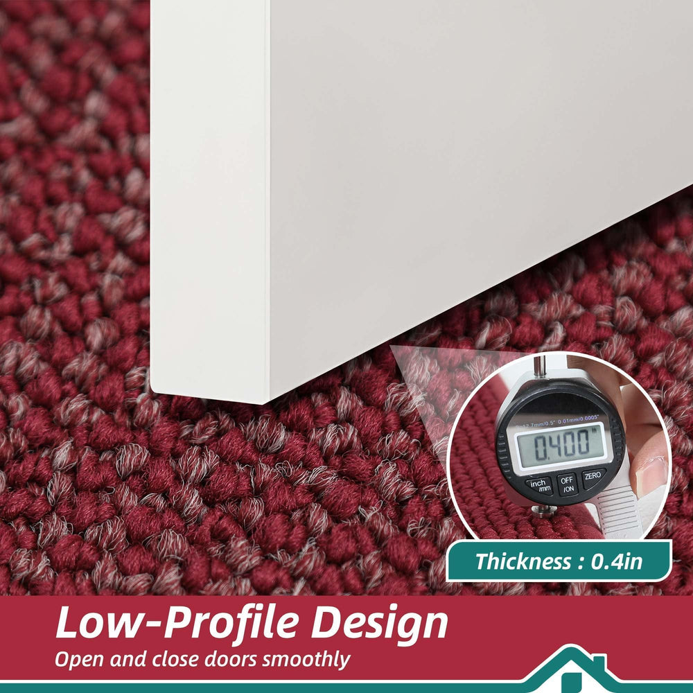 BEQHAUSE Indoor Door Mat 32 x 48 red rolled up