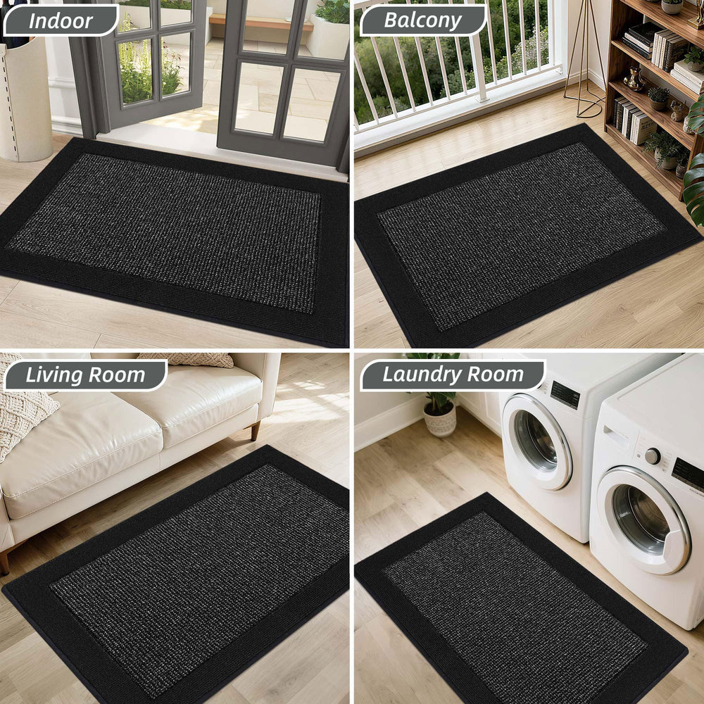 BEQHAUSE Indoor Door Mat 36 x 60 black cleaning process