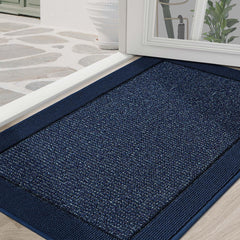 BEQHAUSE Indoor Door Mat 36 x 60 Blue front view