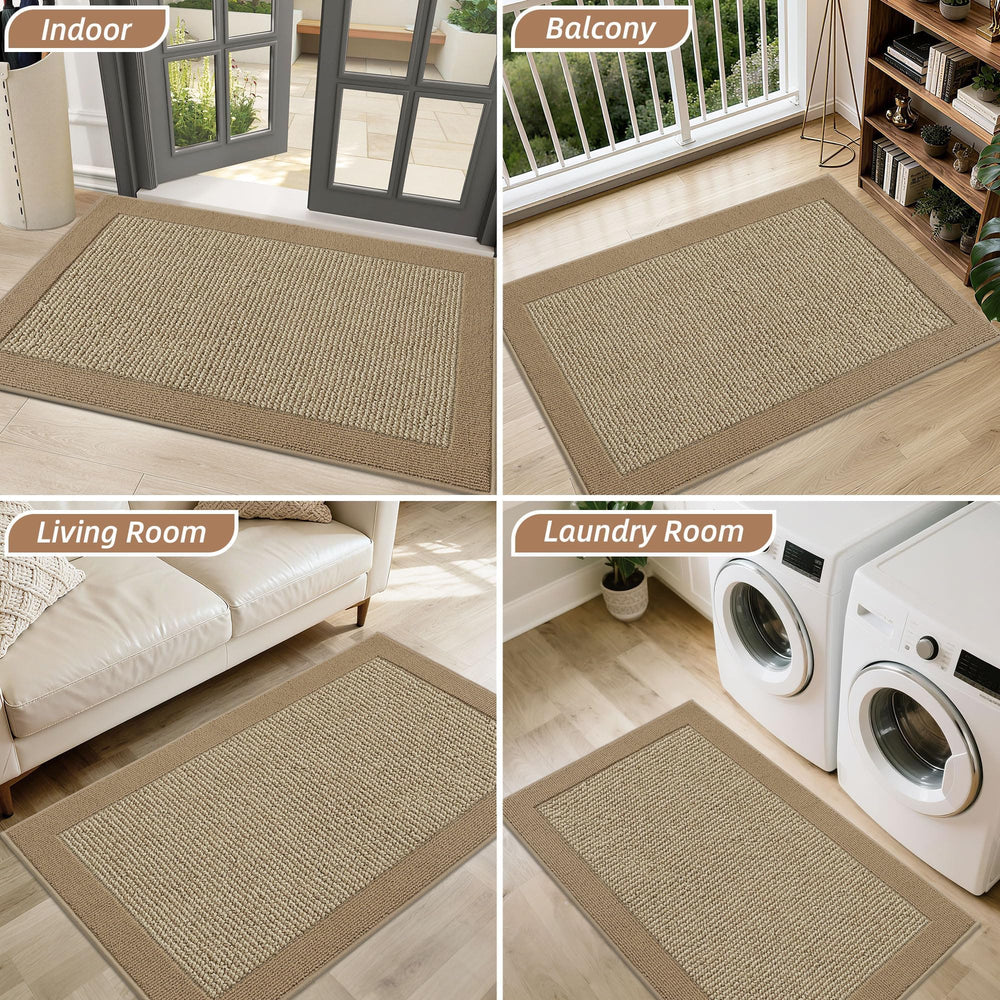 BEQHAUSE Indoor Door Mat cleaning process with hose