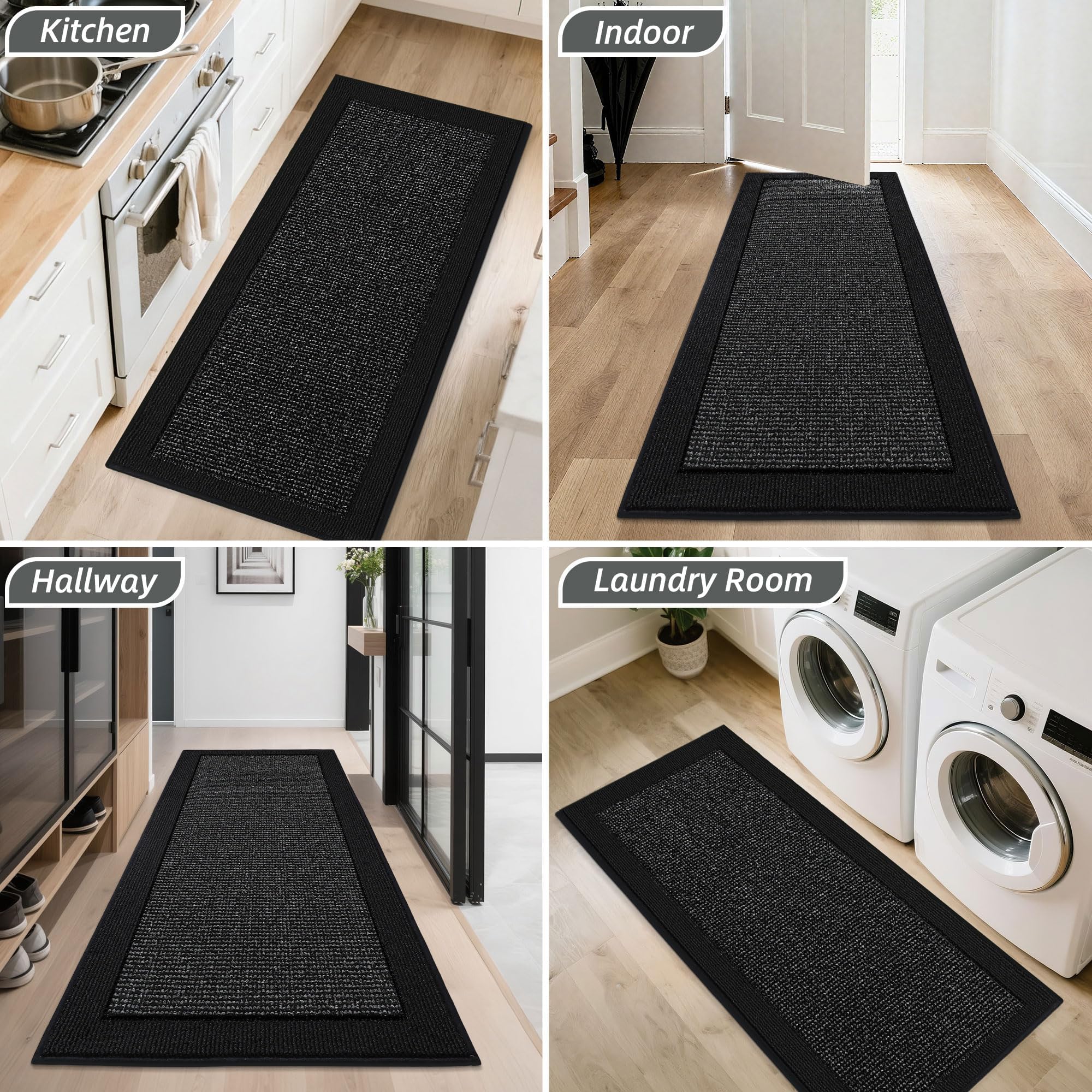 BEQHAUSE Indoor Door Mat in natural light showcasing colour variation
