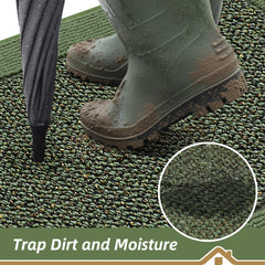 BEQHAUSE Indoor Door Mat laid flat on a hardwood floor