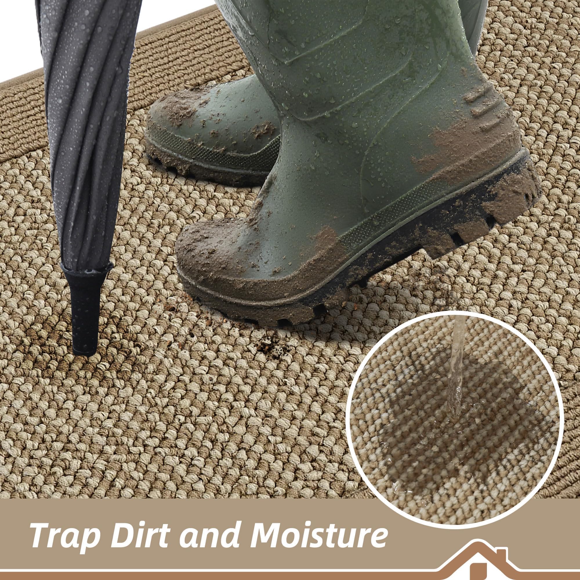BEQHAUSE Indoor Door Mat non-slip backing