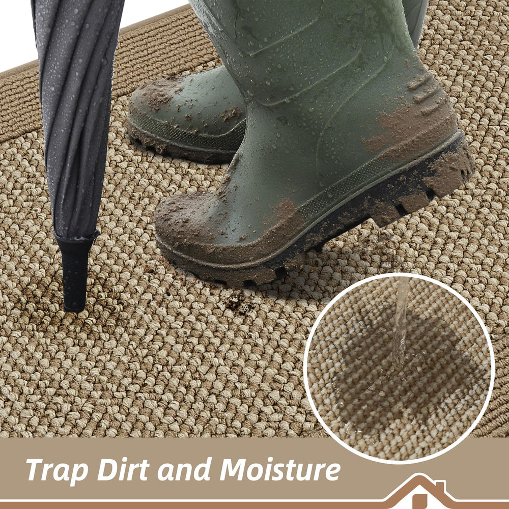 BEQHAUSE Indoor Door Mat non-slip backing