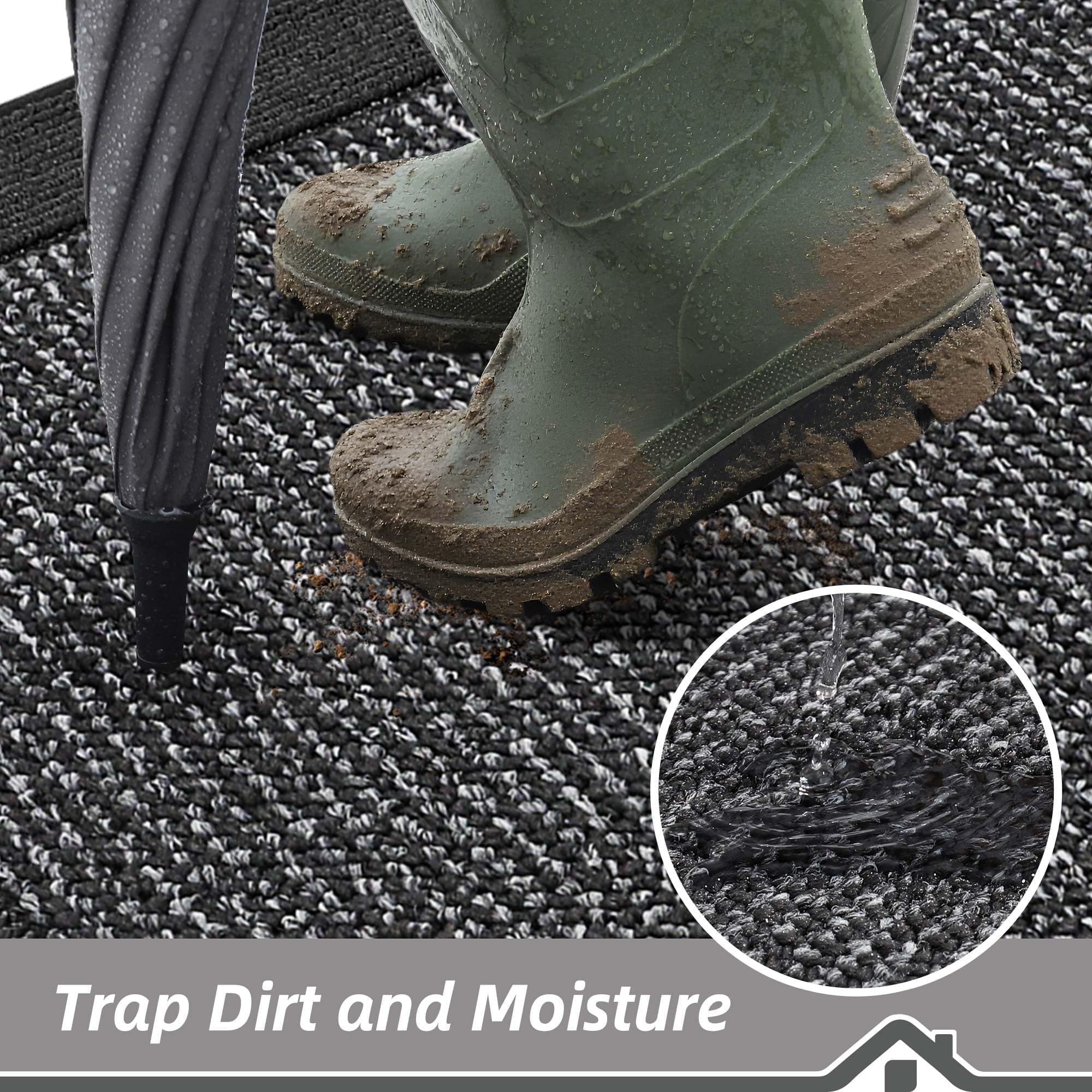 BEQHAUSE Indoor Door Mat rolled up showing packaging