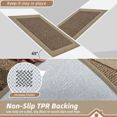 BEQHAUSE Indoor Door Mat showing non-slip backing