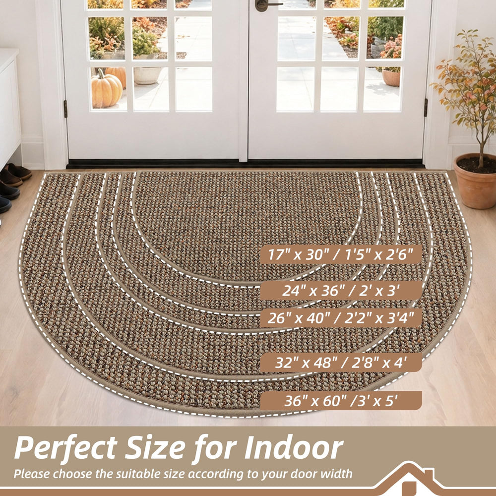 BEQHAUSE semicircle door mat placed at an entryway