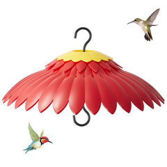 BESERIE 14-inch red hummingbird feeder shade cover front view