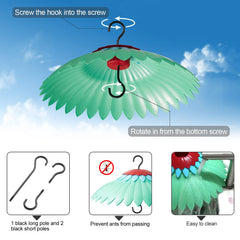Beserie Bird Feeder Cover 14-inch Green installation example