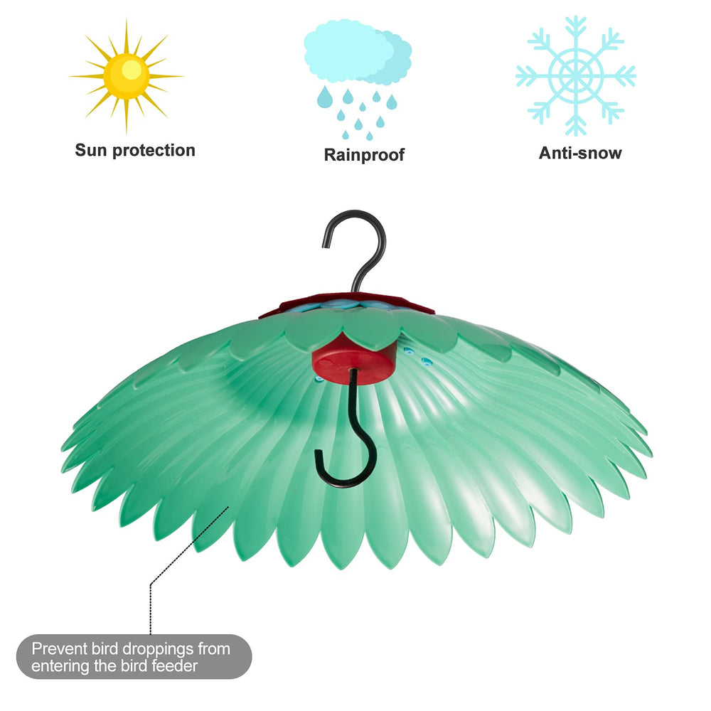 Beserie Bird Feeder Cover showing vibrant green colour