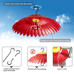 BESERIE flower-shaped bird feeder baffle hanging outdoors