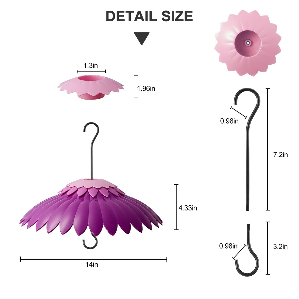 BESERIE hummingbird feeder dome showcasing built-in moat feature