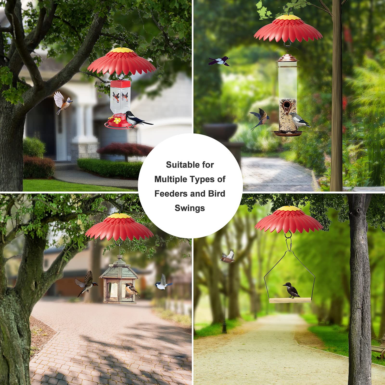 BESERIE hummingbird feeder shade cover with detailed view of material