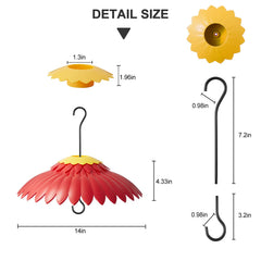 BESERIE hummingbird feeder shade cover with yellow moat