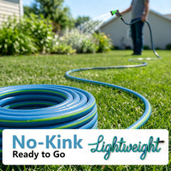 Besiter garden hose coiled with vibrant green colour